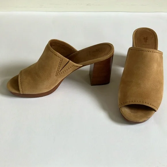 Frye Shoes Frye Blake Suede Tan Mule Sandals Poshmark